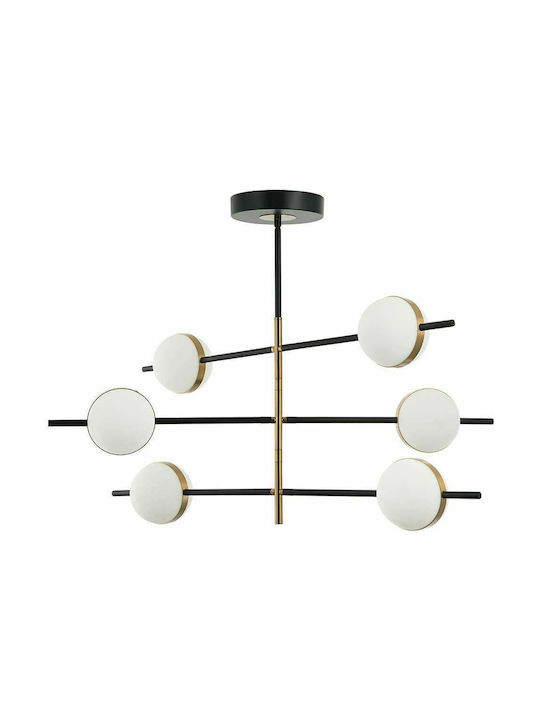 Zambelis Lights Κινούμενο Μοντέρνο Κρεμαστό Φωτιστικό Μπάλα σε Μαύρο Χρώμα 2002